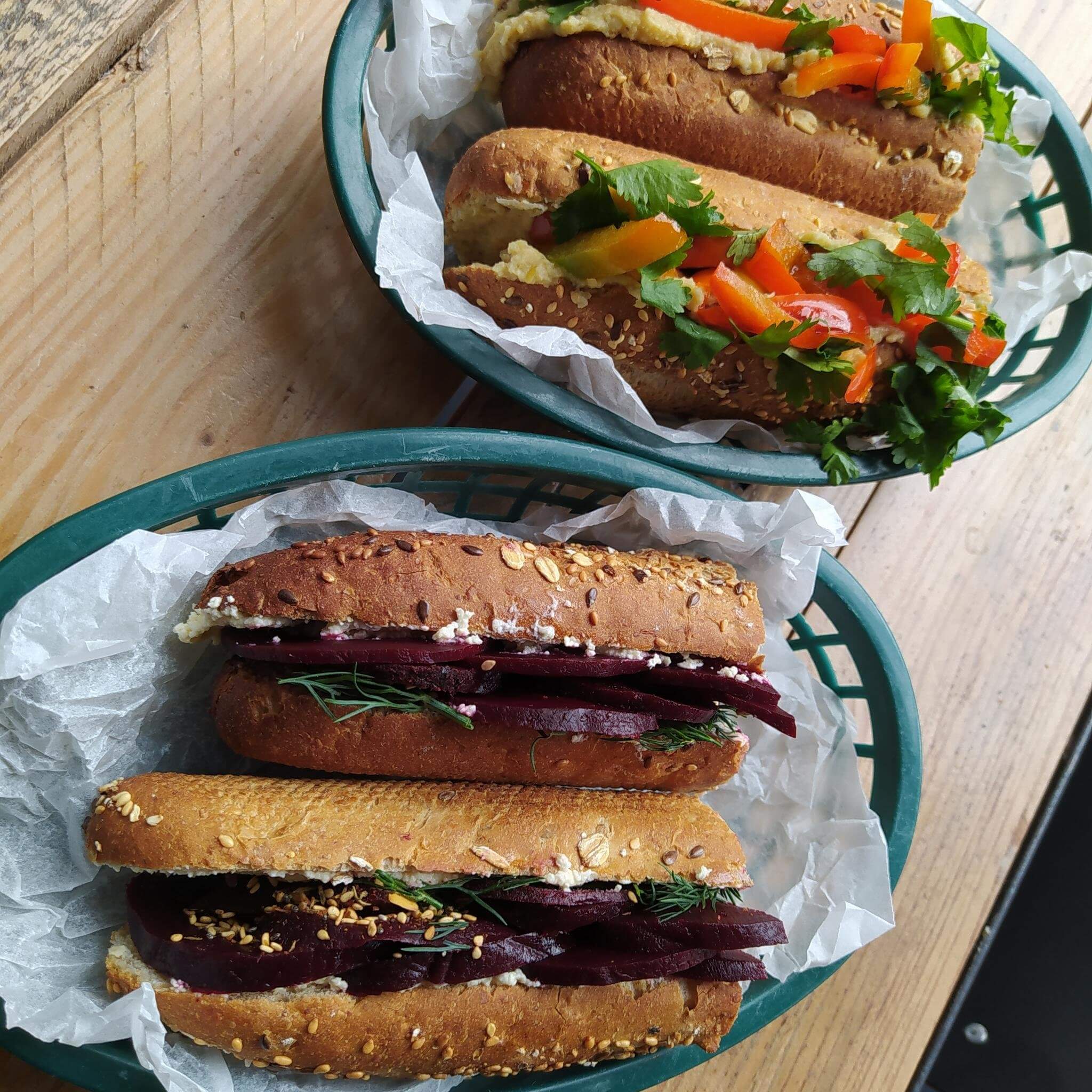 Beet root Feta, Hummus Paprika