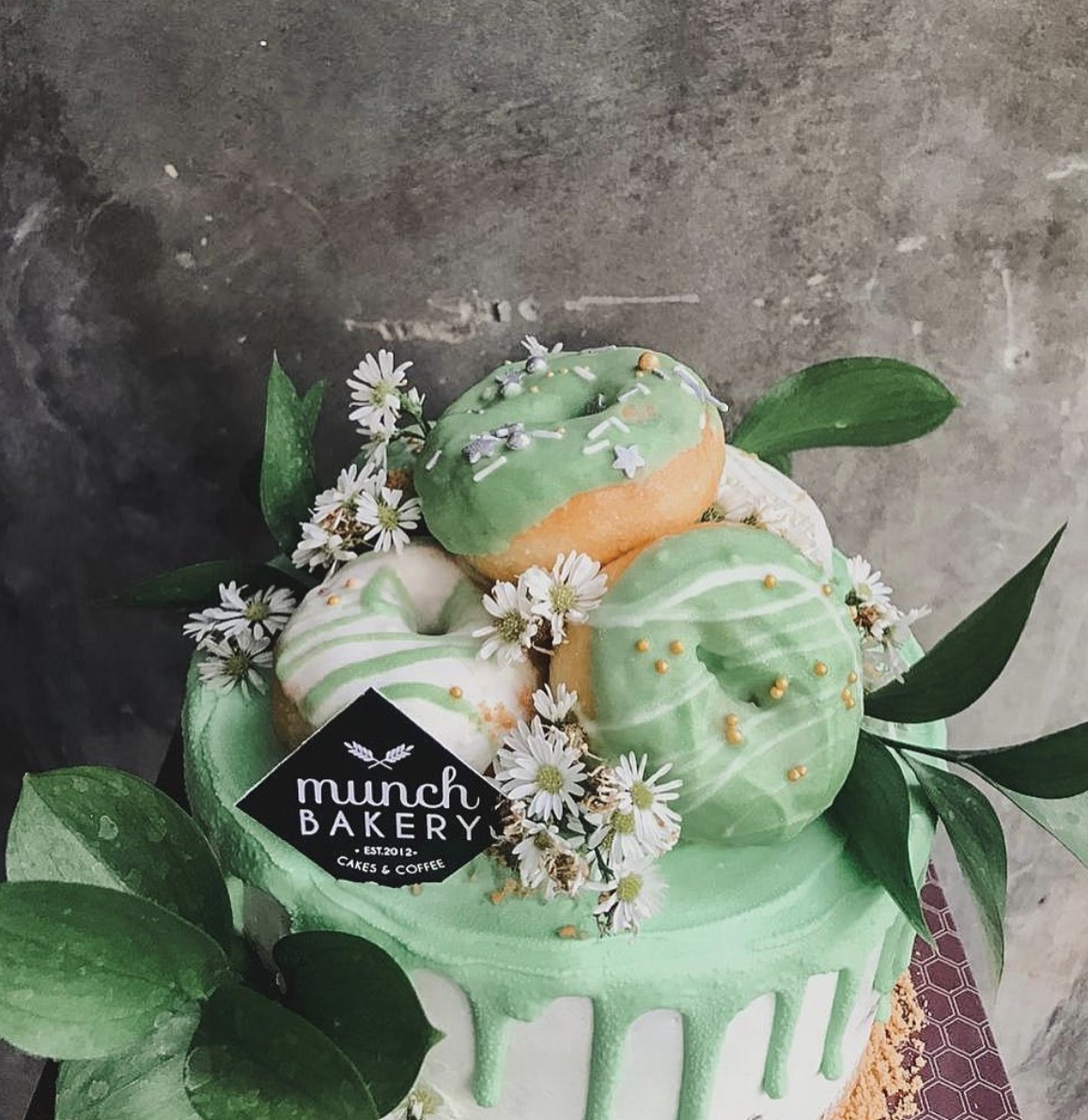 Donut Cake in Green